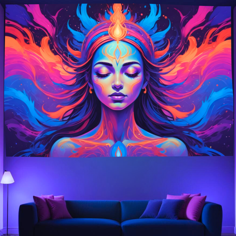 Göttliche Energie | Offizielles GlowTapestry UV-Kunstdekor 