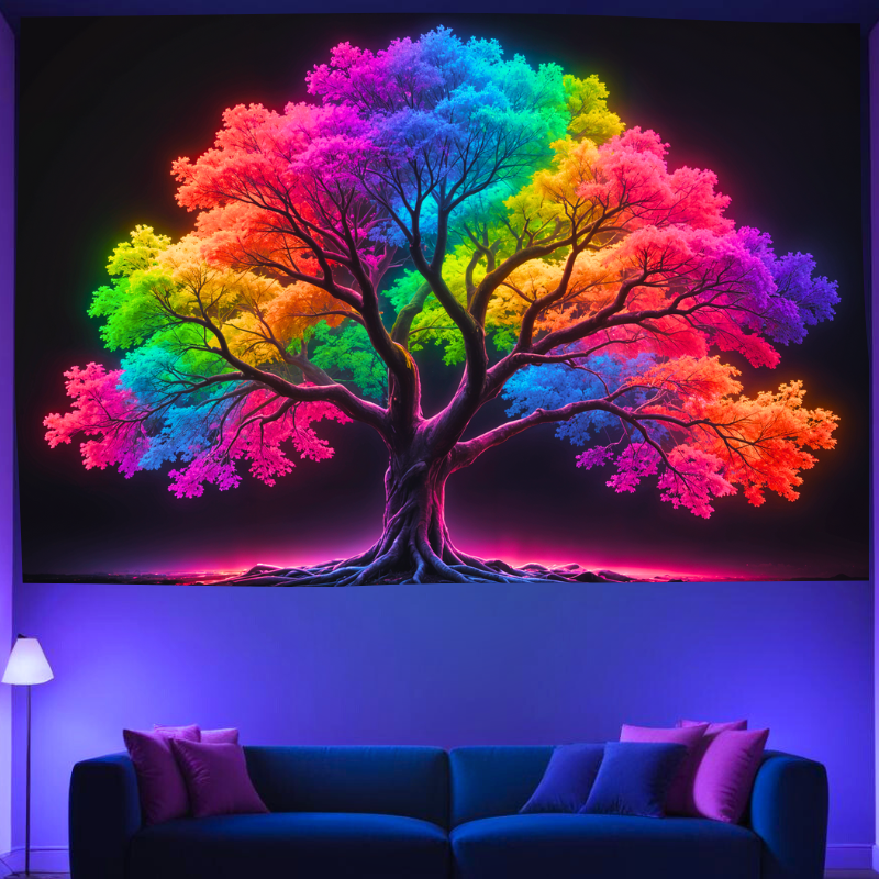 Traumlandschaftsbaum | Offizielles GlowTapestry UV-Kunstdekor 