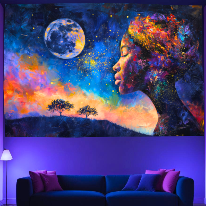 Celestial Dreamer | Offizielles GlowTapestry UV-Kunstdekor 