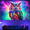 Vize kosmické sovy | Oficiální GlowTapestry UV Art Decor 