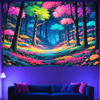 Neonová lesní cesta | Oficiální GlowTapestry UV Art Decor 