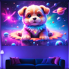 Galactic Puppy Adventure | Oficiální GlowTapestry UV Art Decor 