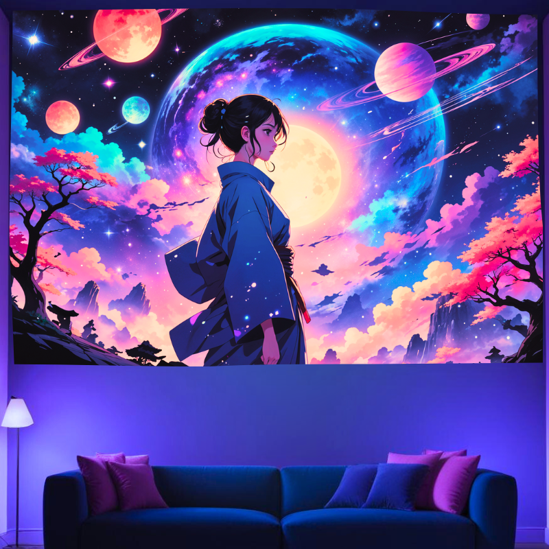 Galaktický šepot | Oficiální GlowTapestry UV Art Decor 