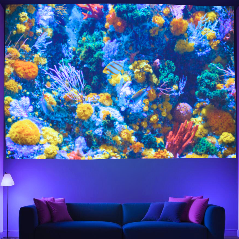 Enchanted Ocean Bloom | Oficiální GlowTapestry UV Art Decor 