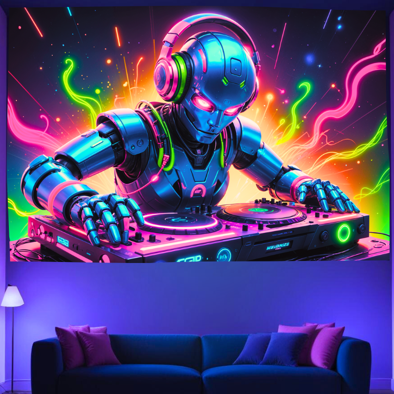 DJ Robo | Offizielles GlowTapestry UV-Kunstdekor 