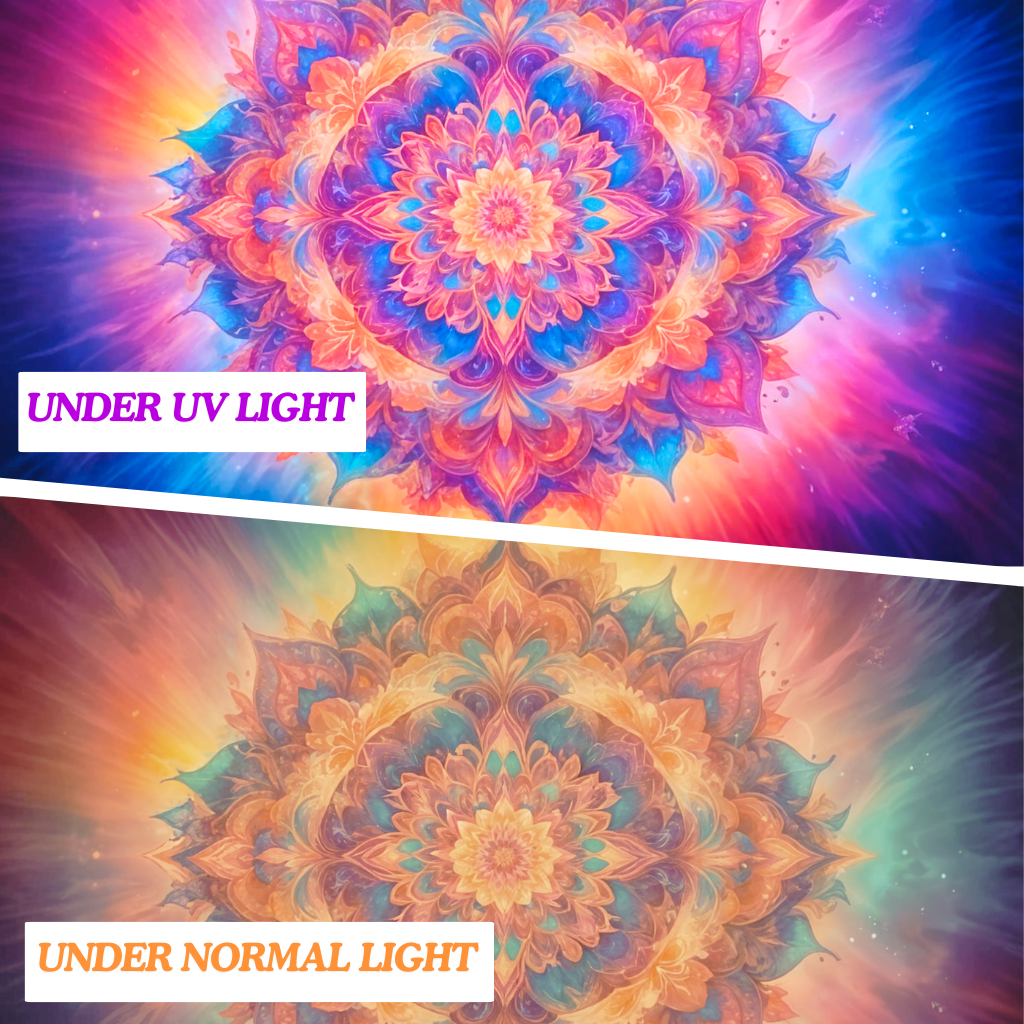 Strahlendes Mandala | Offizielles GlowTapestry UV-Kunstdekor 