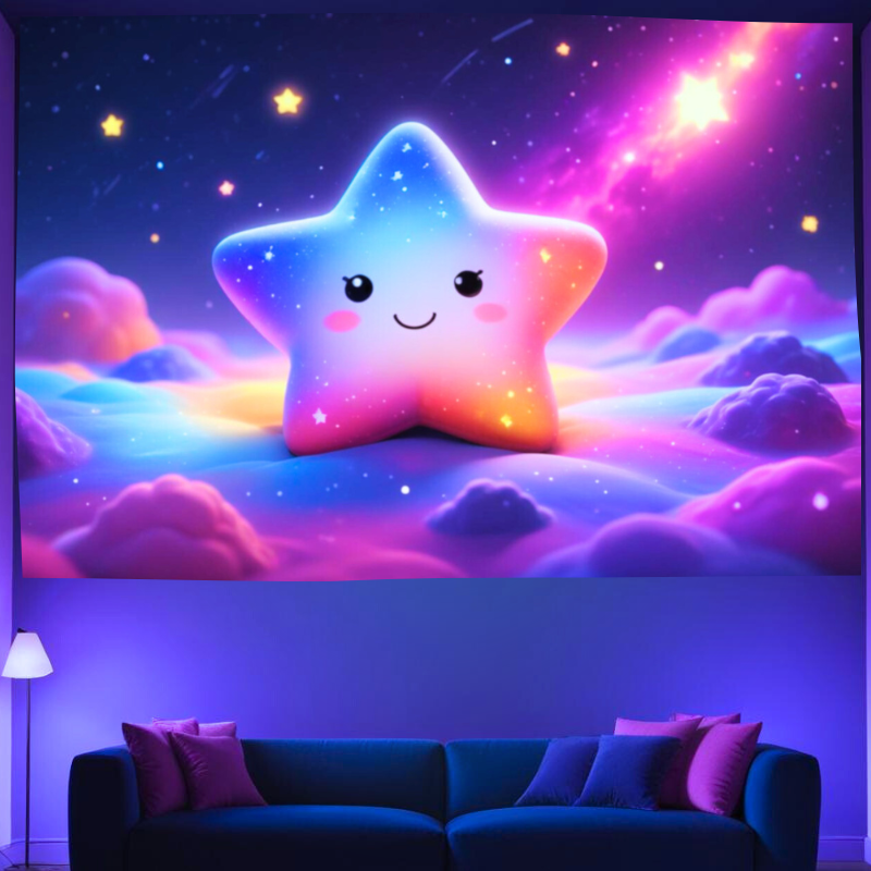 Hvězdný úsměv | Oficiální GlowTapestry UV Art Decor 