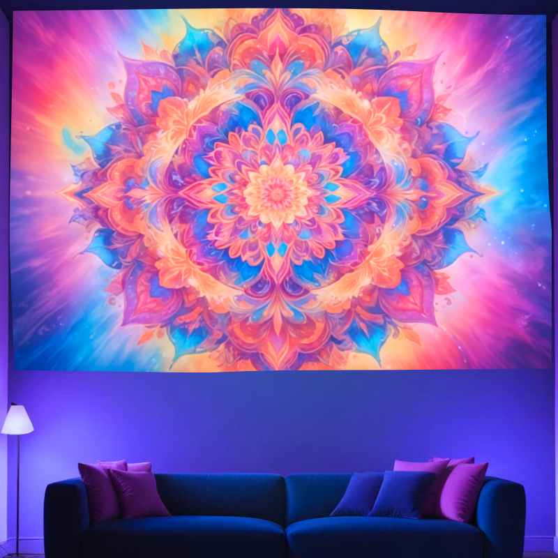 Zářivá mandala | Oficiální GlowTapestry UV Art Decor 