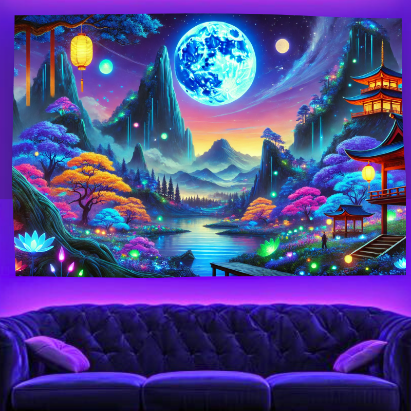 Měsíční klid | Oficiální GlowTapestry UV Art Decor 