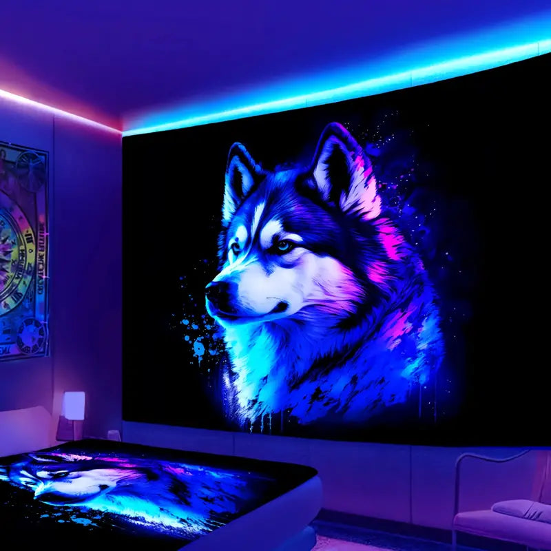 Vlčí totem | Oficiální GlowTapestry UV Art Decor 