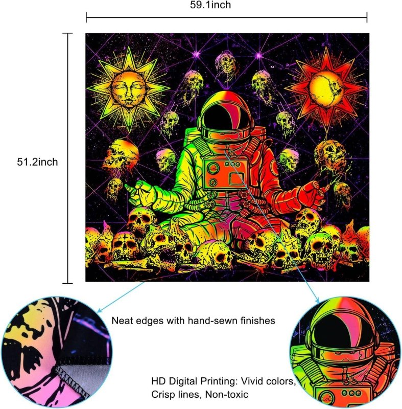 Astronaut Skull Meditation - GlowCreations