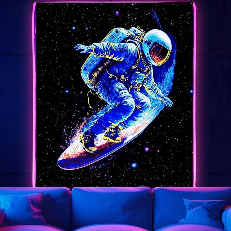 Astronaut Surfing - GlowCreations