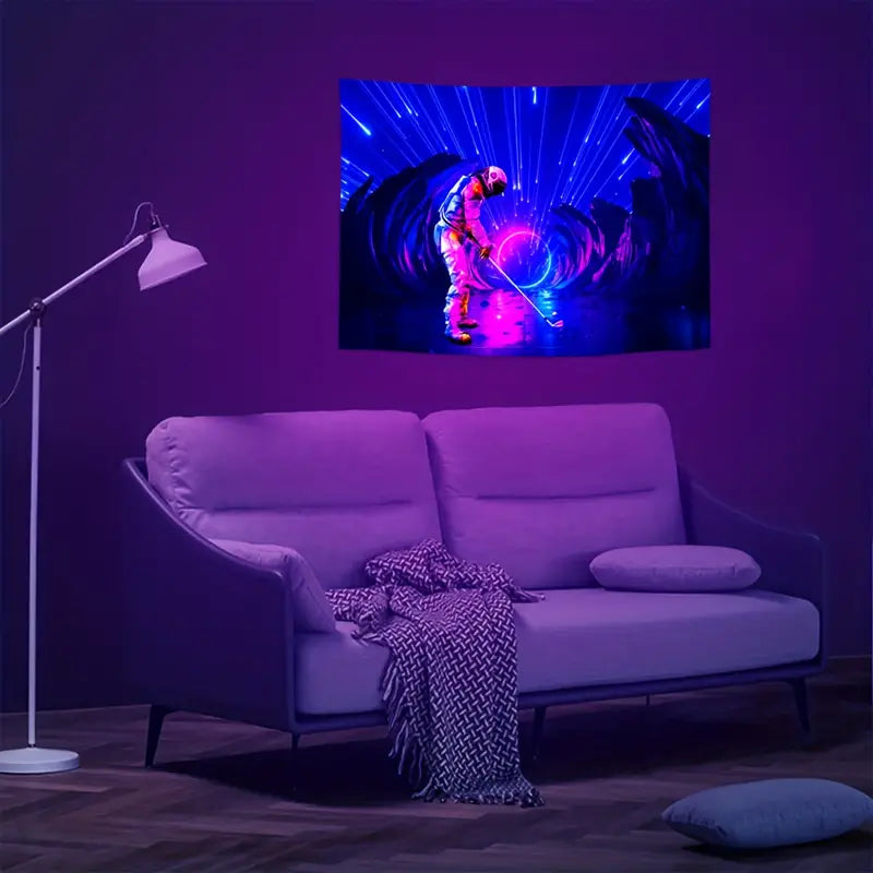 Astronaut Space Golf | Oficiální GlowTapestry UV Art Decor 