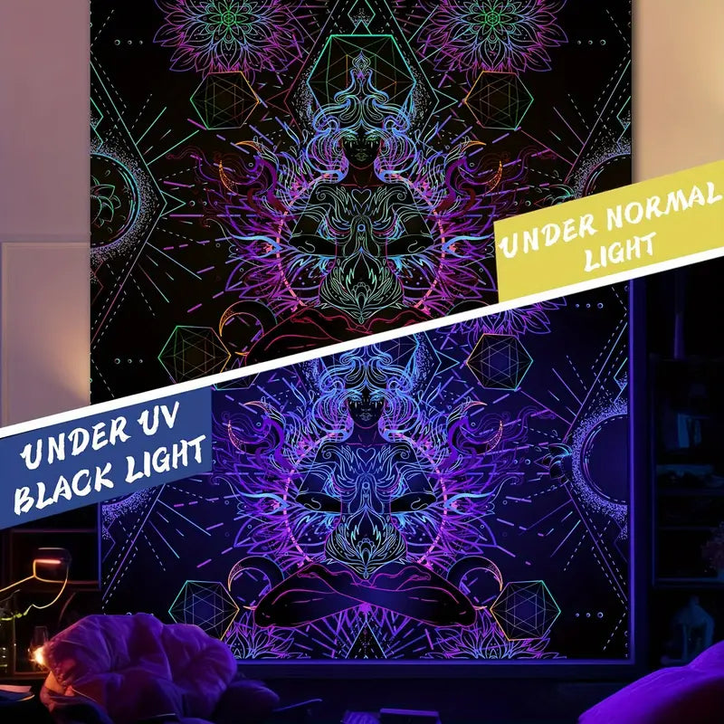 Inneres kosmisches Erwachen | Offizielles GlowTapestry UV-Kunstdekor 