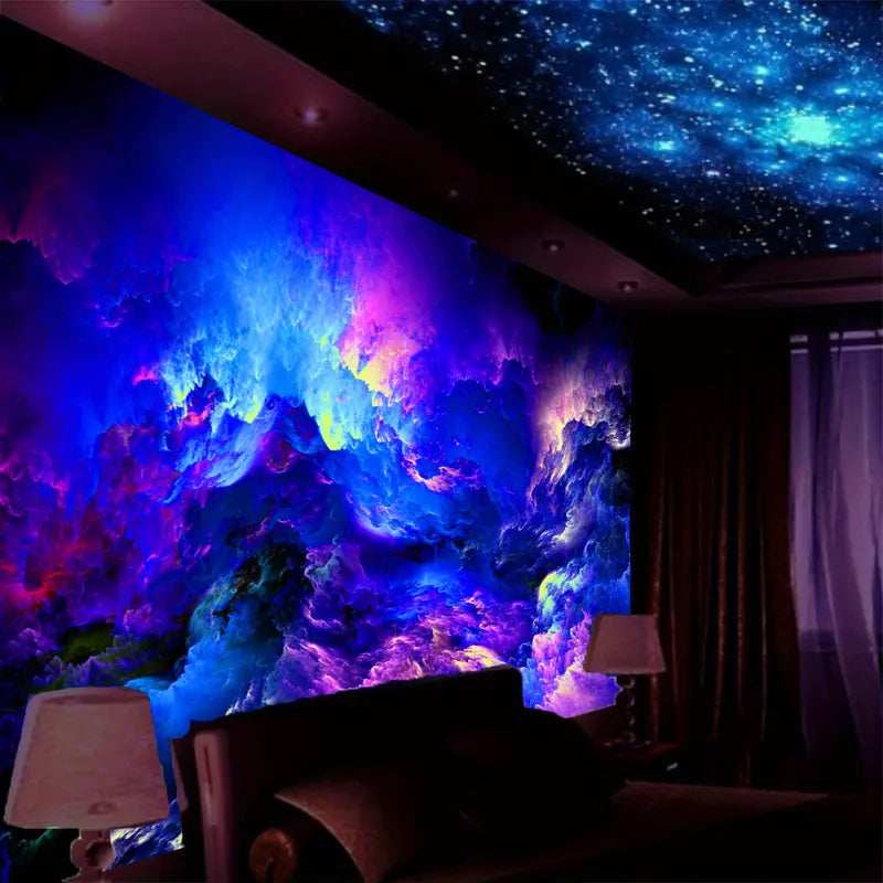 Farbenfrohe, moderne Galaxie | Offizielles GlowTapestry UV-Kunstdekor 