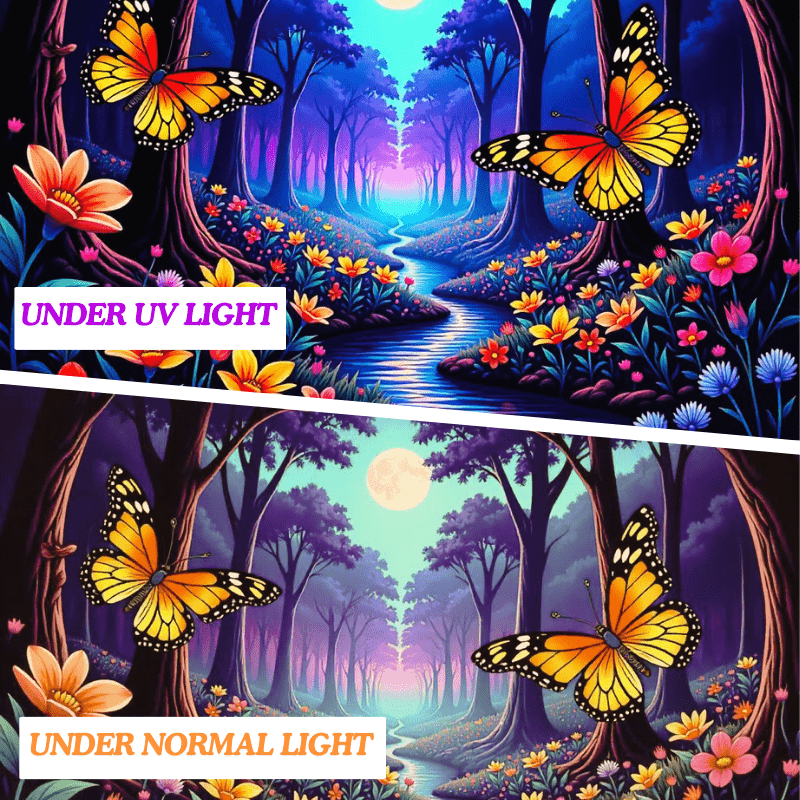 Butterfly Moonlight Forest - GlowCreations