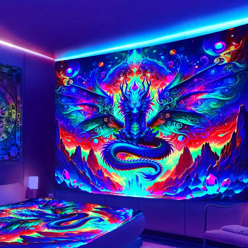 Drache | Offizielles GlowTapestry UV-Kunstdekor 