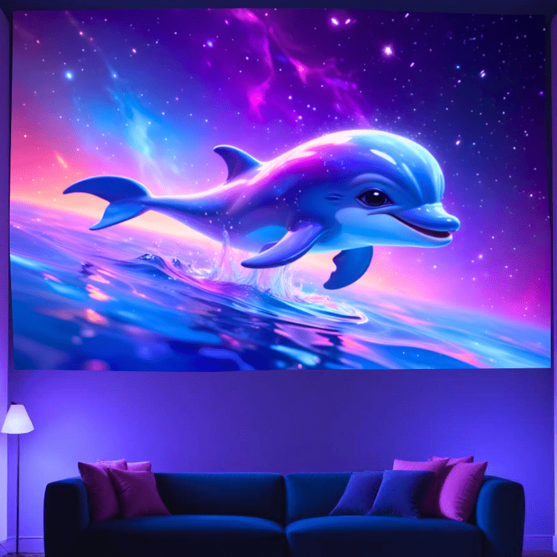 Cosmic Dolphin Dreams - GlowCreations
