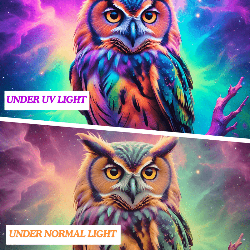 Cosmic Owl Vision - GlowCreations