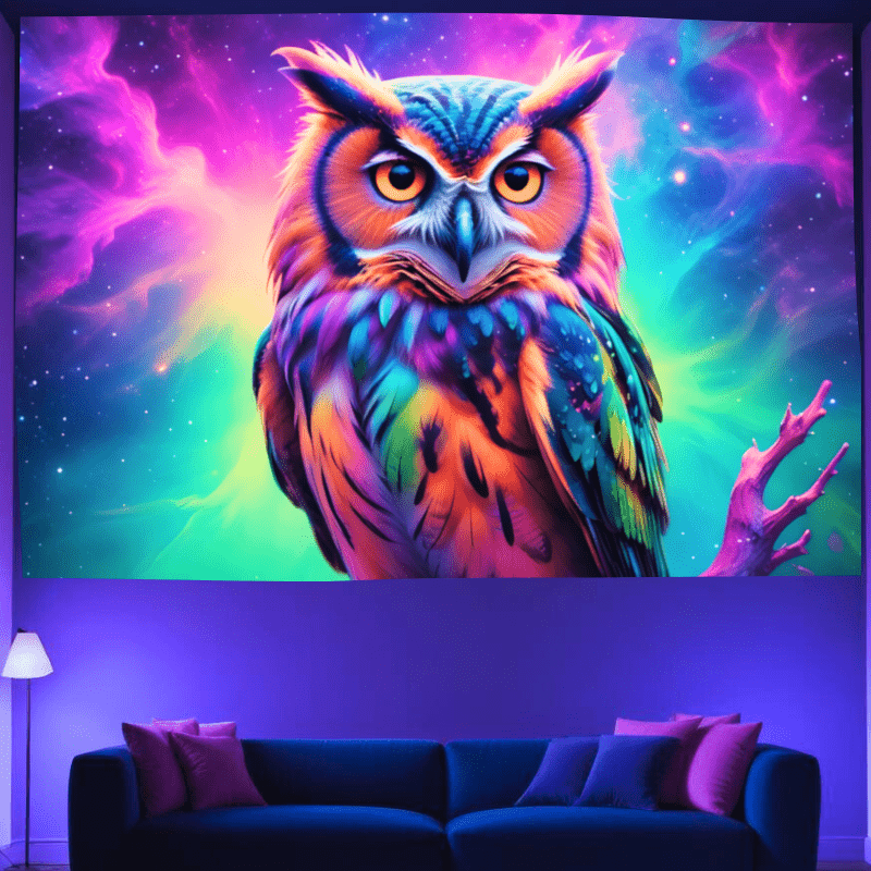 Cosmic Owl Vision - GlowCreations