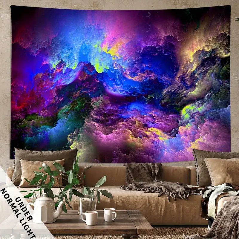 Barevná moderní galaxie | Oficiální GlowTapestry UV Art Decor 