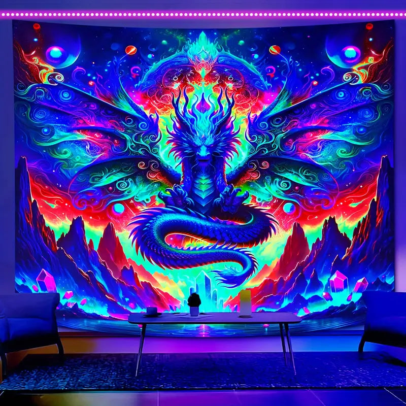 Drache | Offizielles GlowTapestry UV-Kunstdekor 