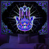 Kosmická Hamsa | Oficiální GlowTapestry UV Art Decor 