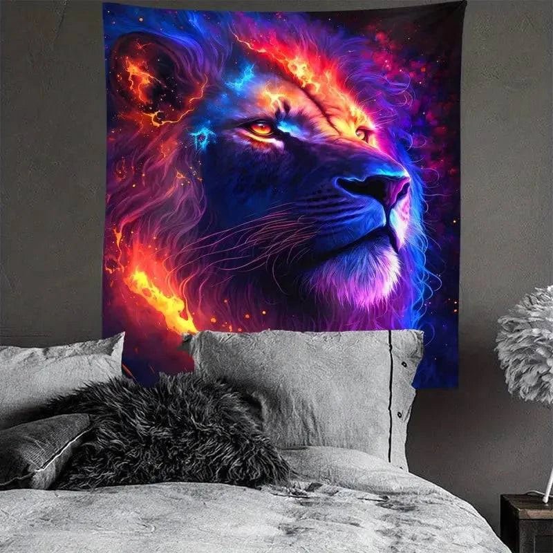 Lion Tapestry - GlowCreations
