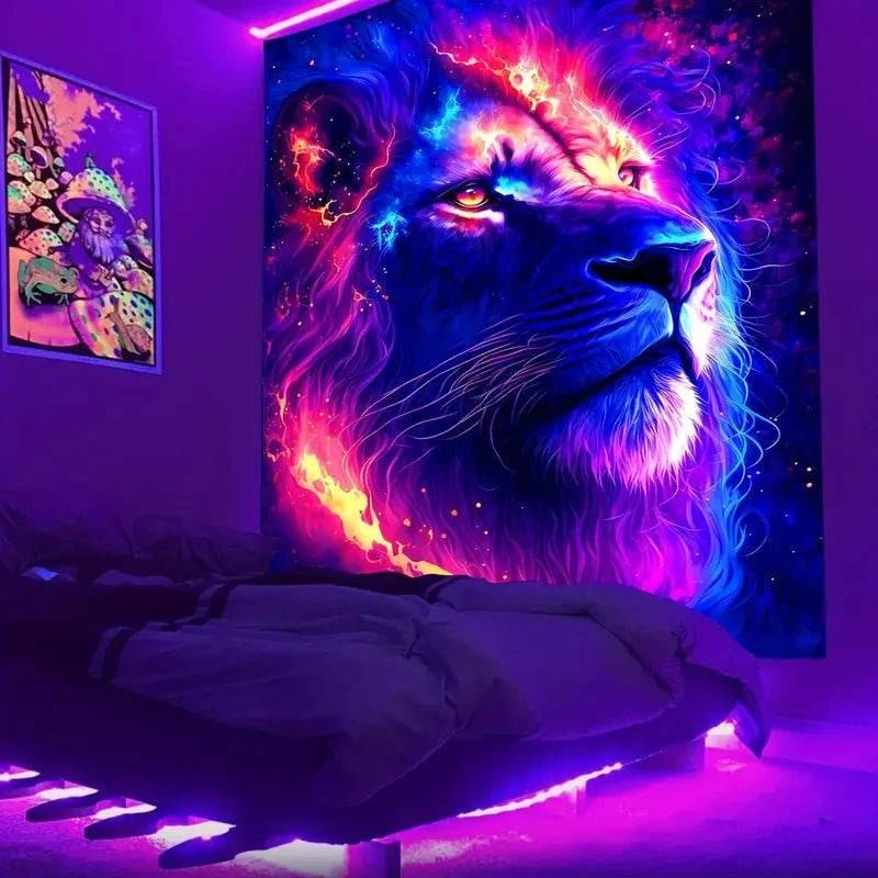 Lion Tapestry - GlowCreations