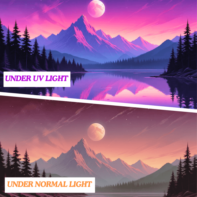 Moonlit Mountain Serenity - GlowCreations