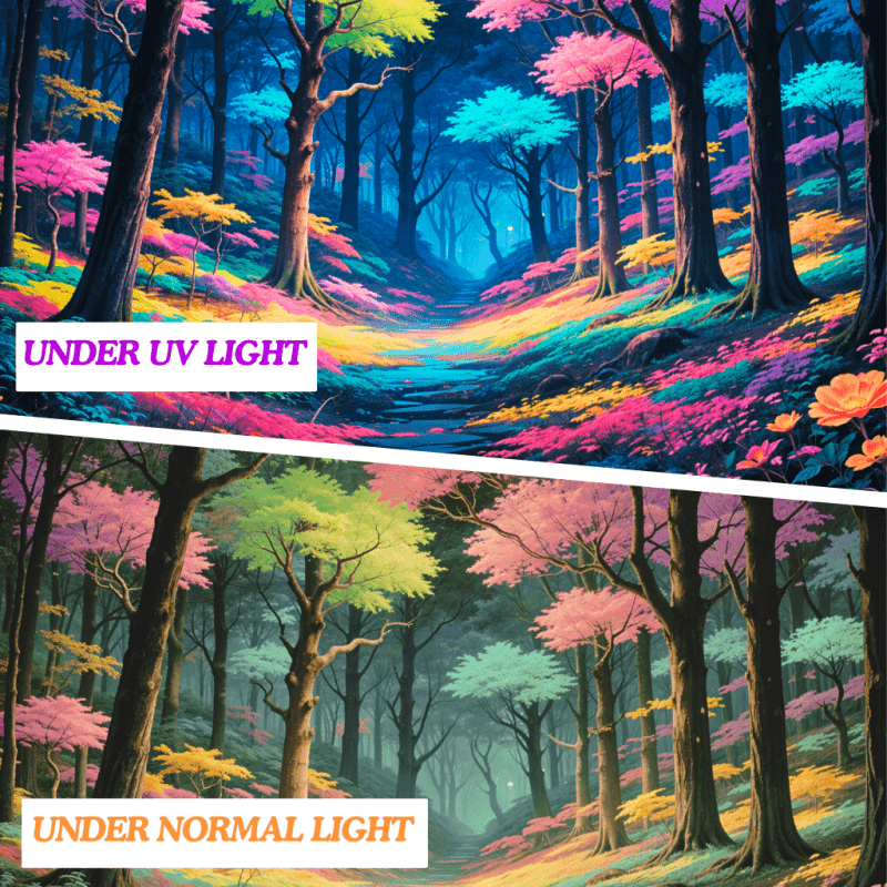 Neon Forest Pathway - GlowCreations