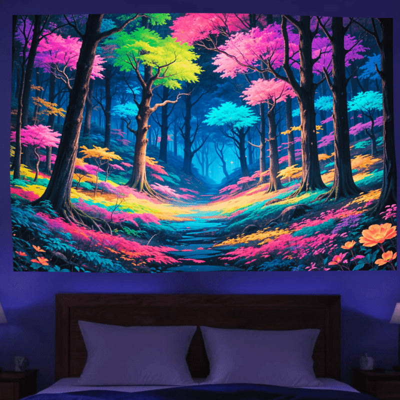Neon Forest Pathway - GlowCreations