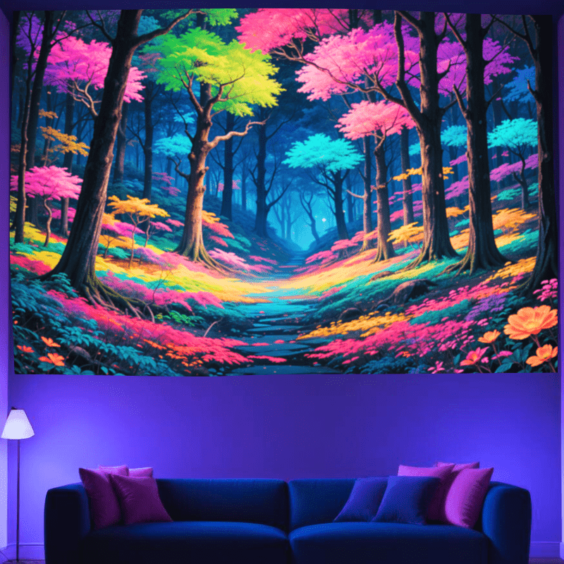 Neon Forest Pathway - GlowCreations