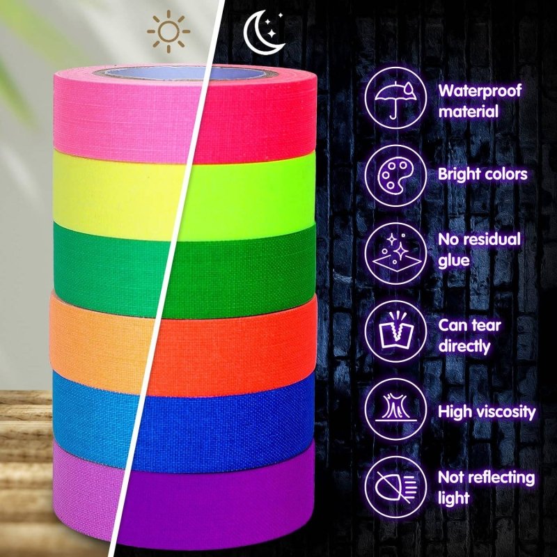 Neon UV Reactive Tapes - GlowCreations