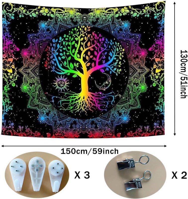 Rainbow Spiritual Tree - GlowCreations