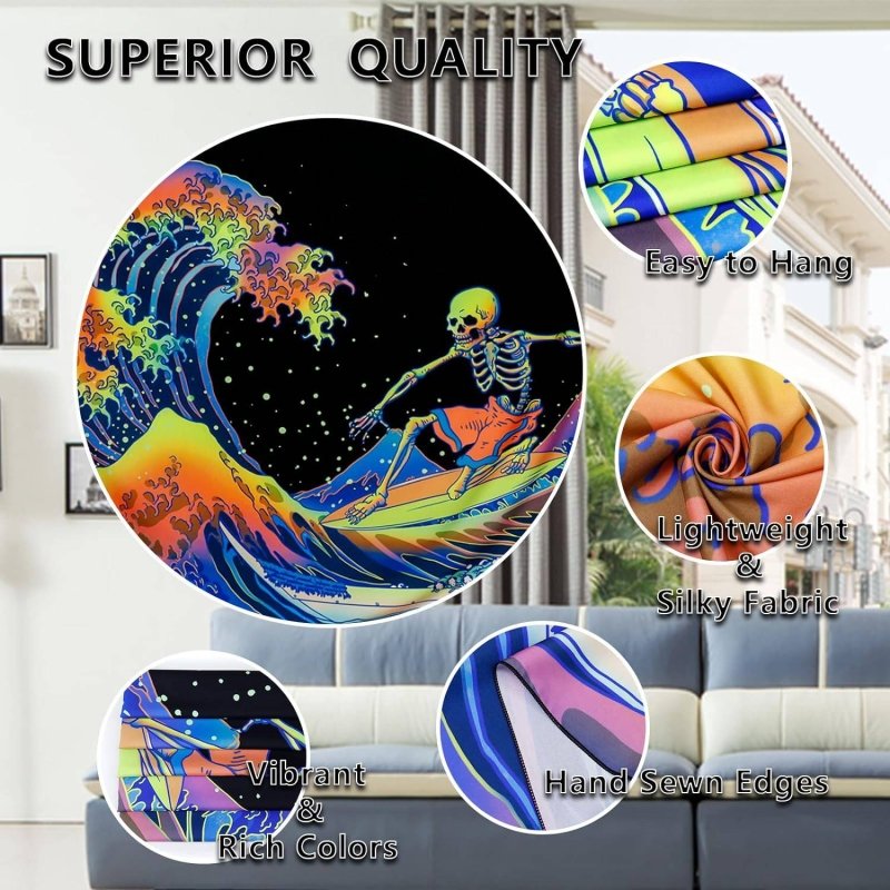 Surfing Skeleton - GlowCreations