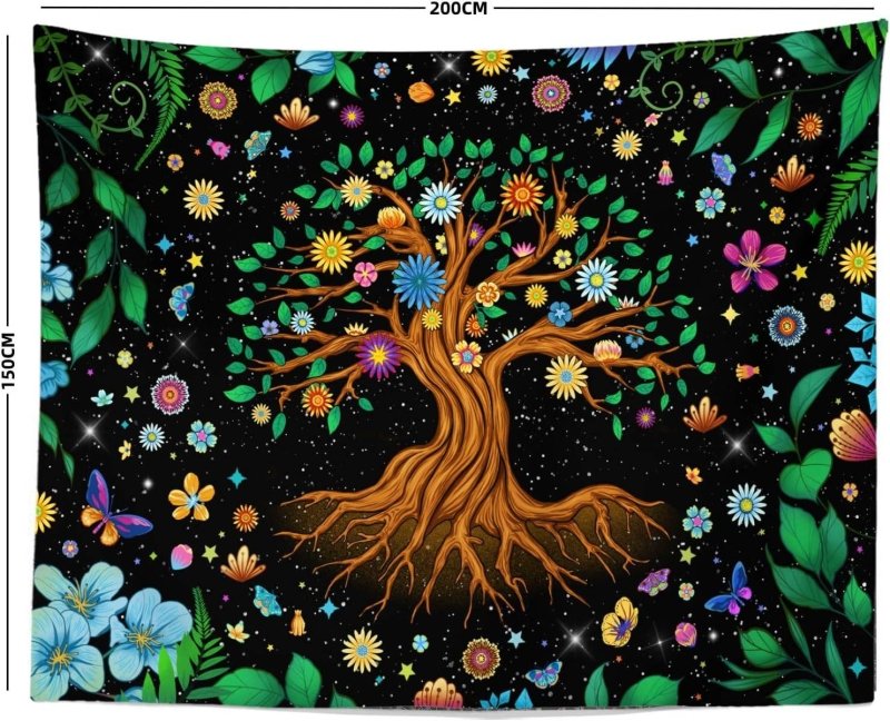 Tree of Colourful Flowers - GlowCreations