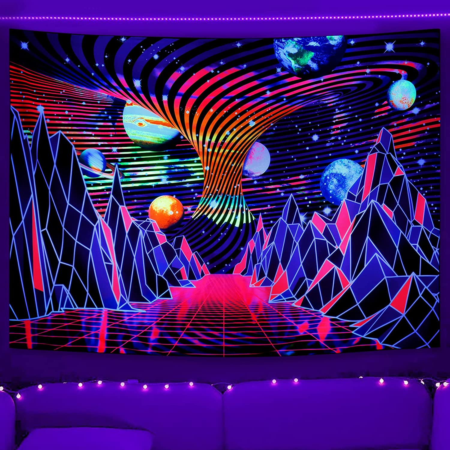 Spirálové hory | Oficiální GlowTapestry UV Art Decor 