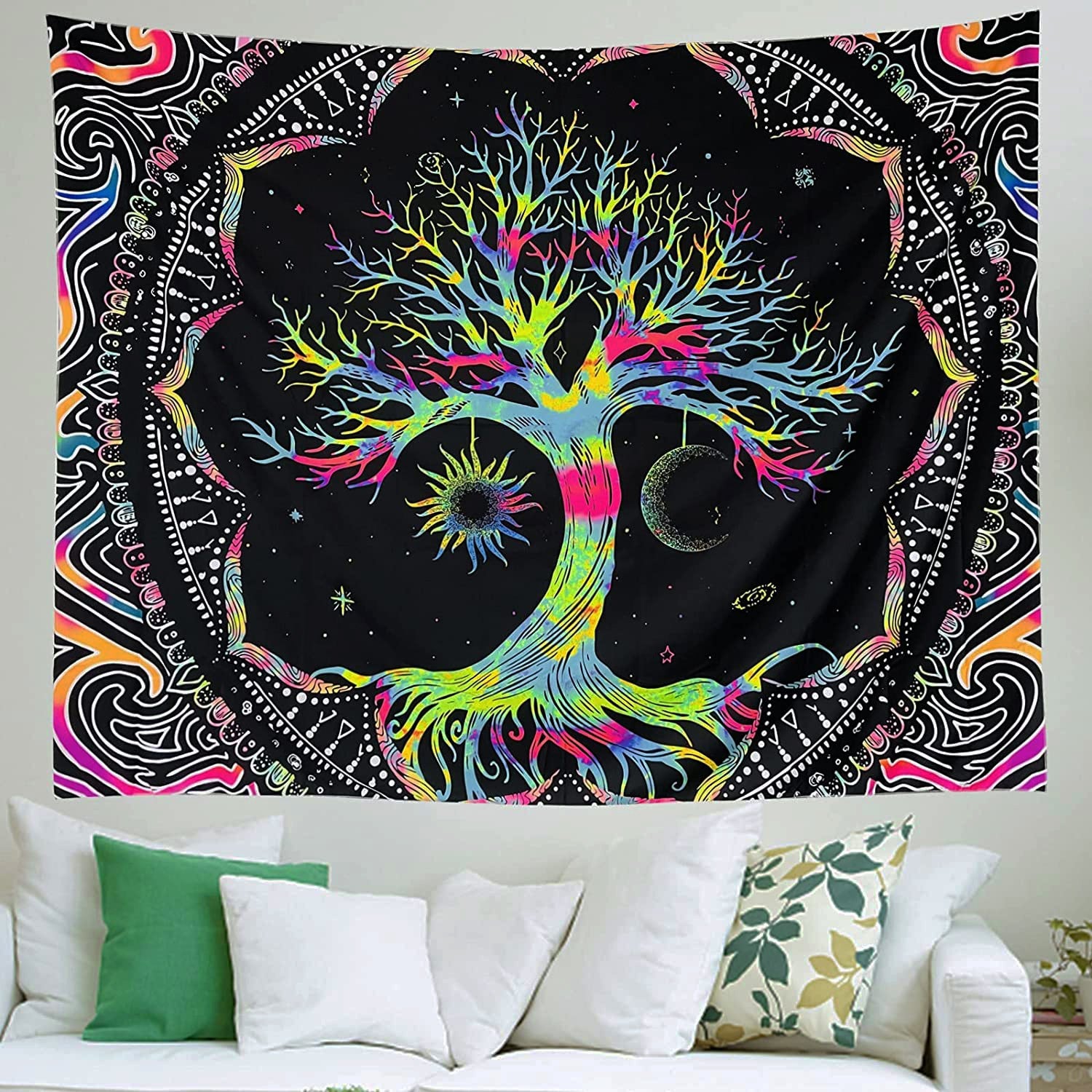 Věčný vesmírný strom | Oficiální GlowTapestry UV Art Decor 