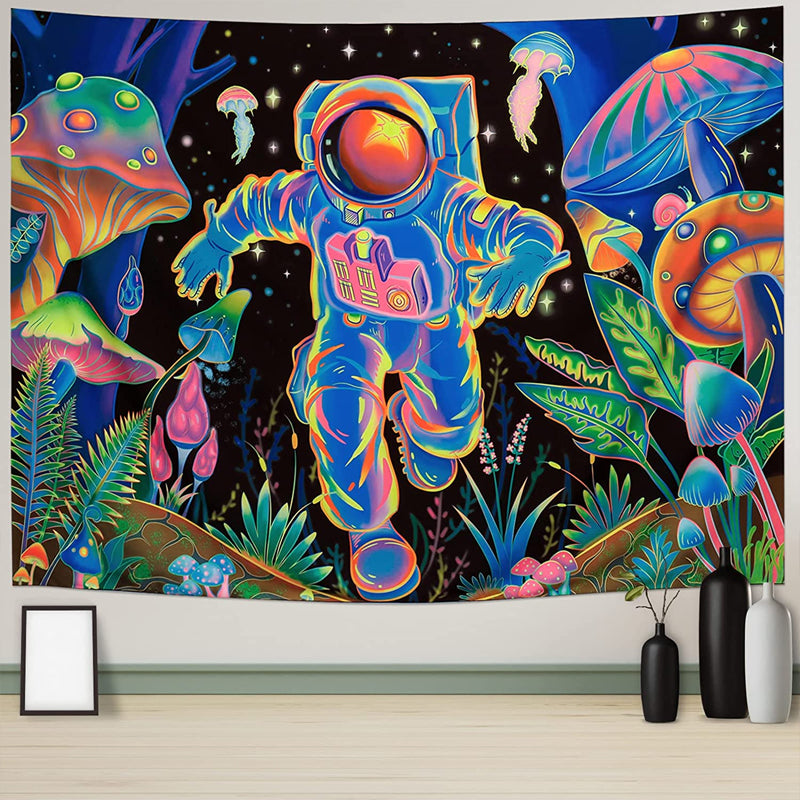 Trippy Astronaut | Offizielles GlowTapestry UV-Kunstdekor 