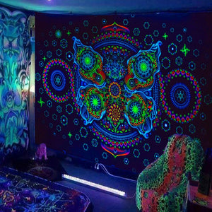 Schmetterlings-Mandala | Offizielles GlowTapestry UV-Kunstdekor