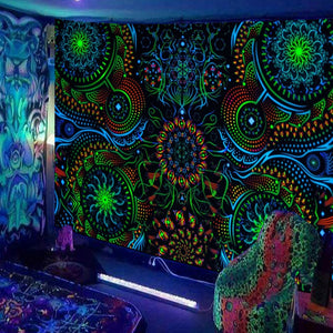 Elektromagnetická mandala | Oficiální GlowTapestry UV Art Decor 