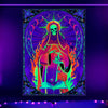 Santa Muerte Skelett | Offizielles GlowTapestry UV-Kunstdekor 