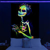 Skelett Día de Muertos | Offizielles GlowTapestry UV-Kunstdekor 