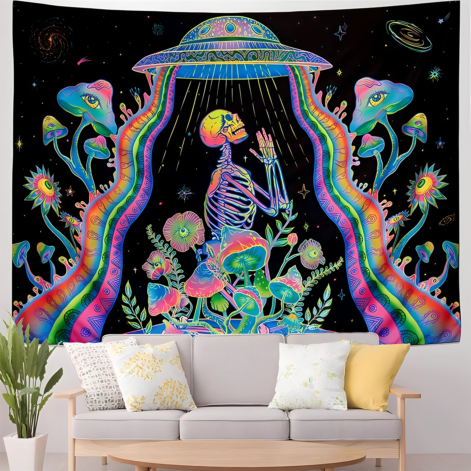 Alien Prayer | Offizielles GlowTapestry UV-Kunstdekor 