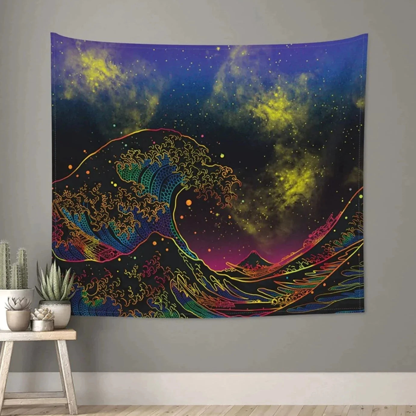 Neonové vlny | Oficiální GlowTapestry UV Art Decor 